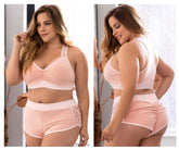 Mapale 7389X Zweiteiliges Pyjama-Set. Oberteil und Shorts Farbe Rose